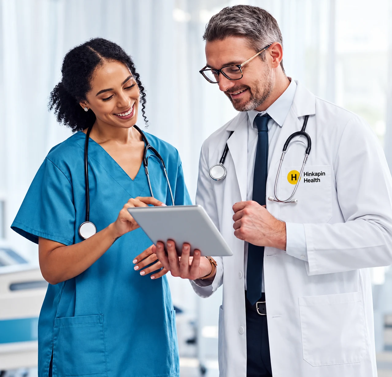 Care coordinator consulting with an employer about surgical care