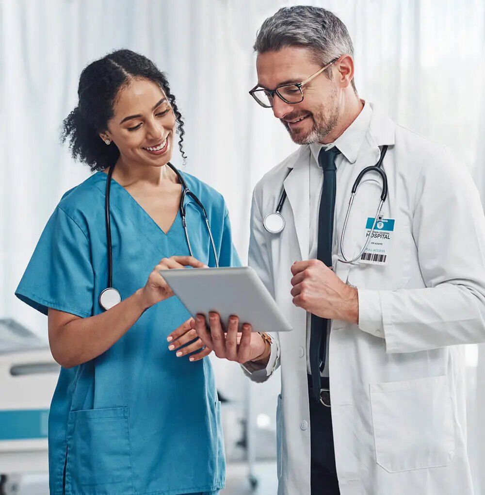 Care coordinator consulting with an employer about surgical care